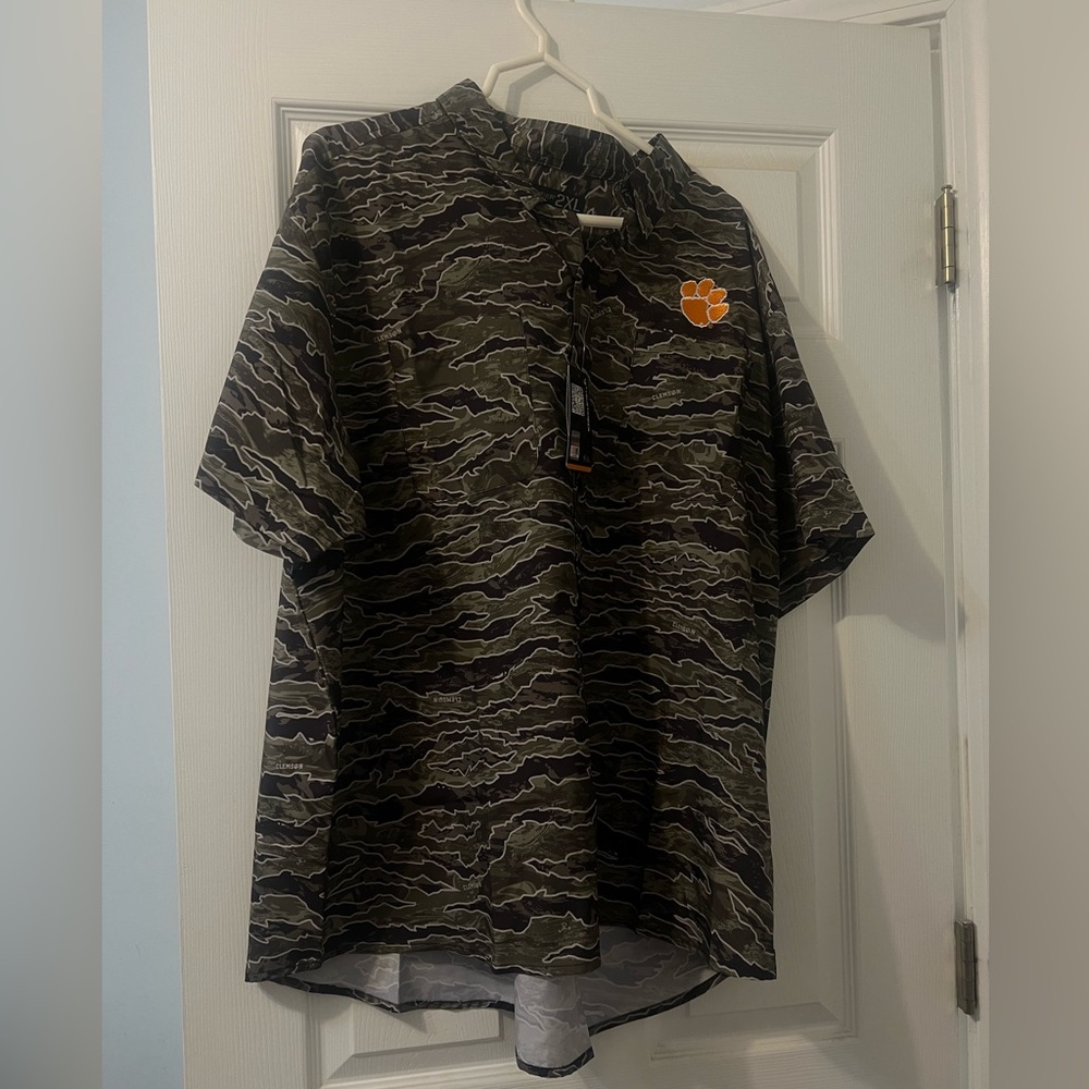 Camouflage Clemson - Short Sleeve Men's Shirt